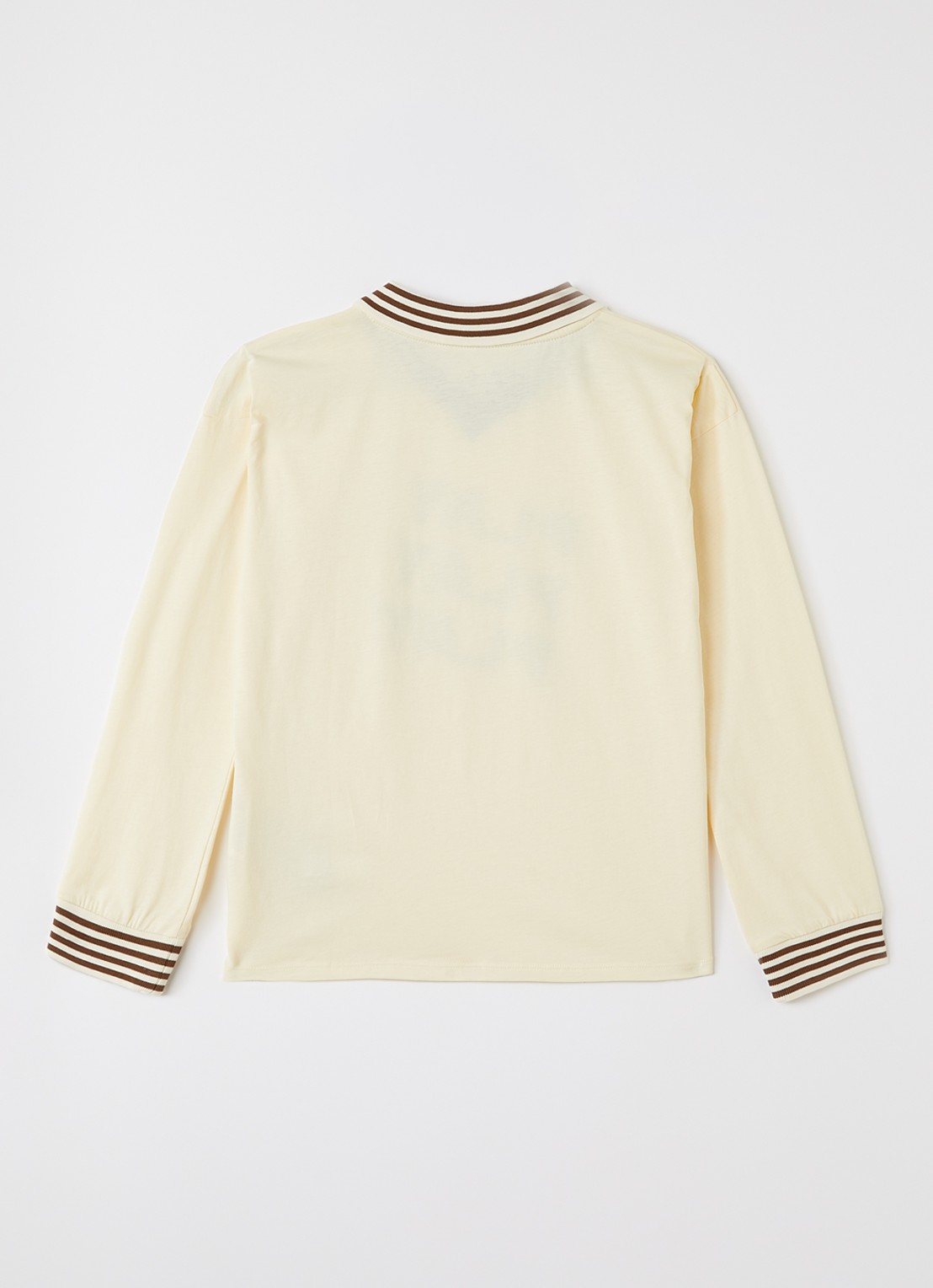 Mini Rodini Polo met print - voorkant 2 lichtgeel