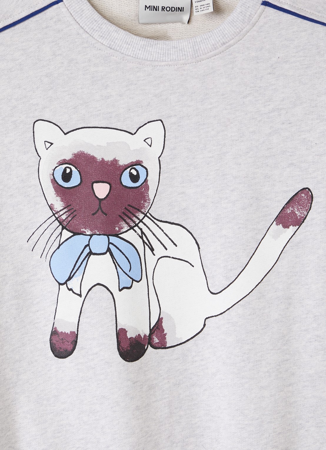 Mini Rodini Siamese sweater met print - detail 3 grijsmele