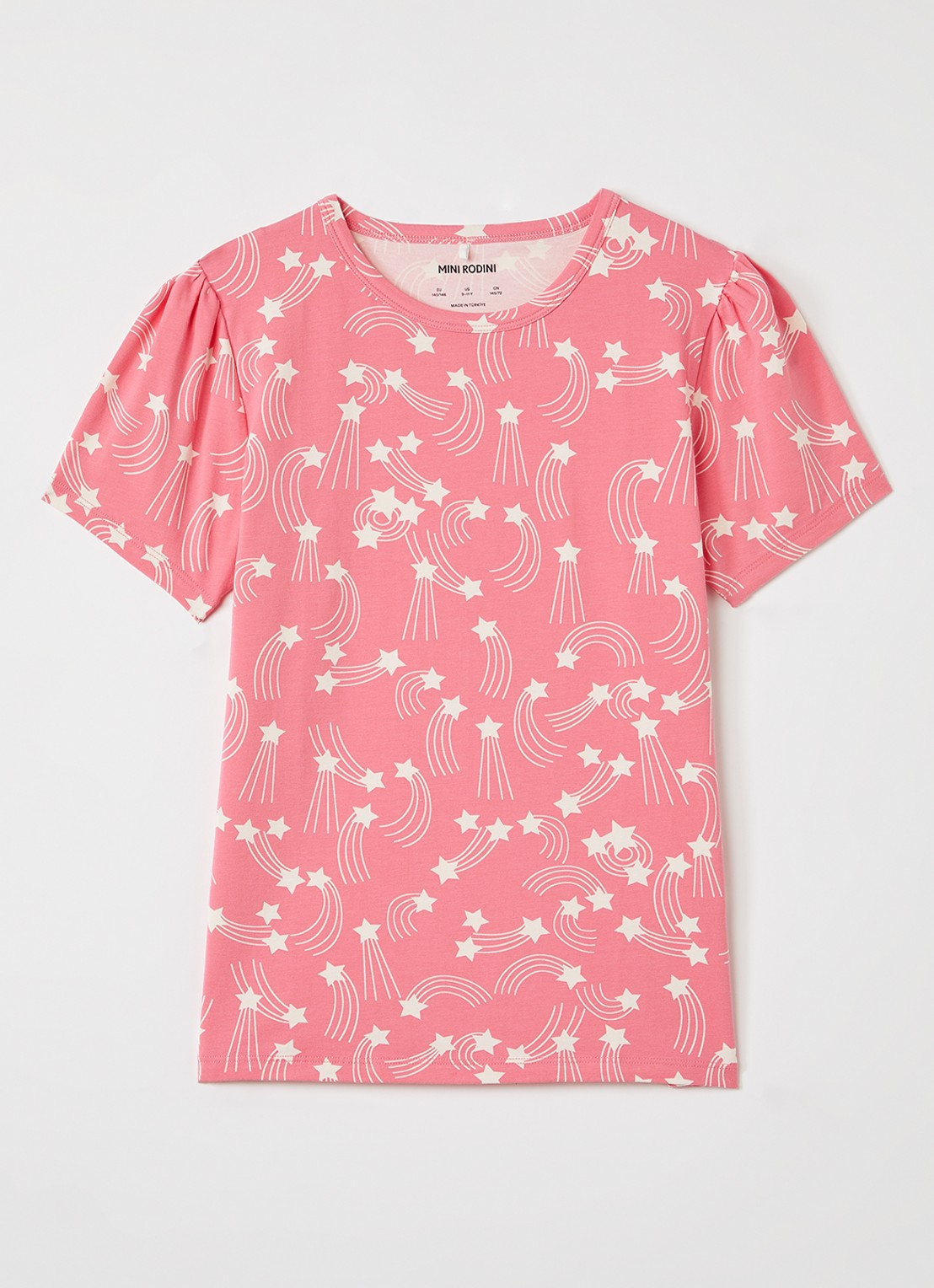 Mini Rodini Starfall T-shirt met print - voorkant roze