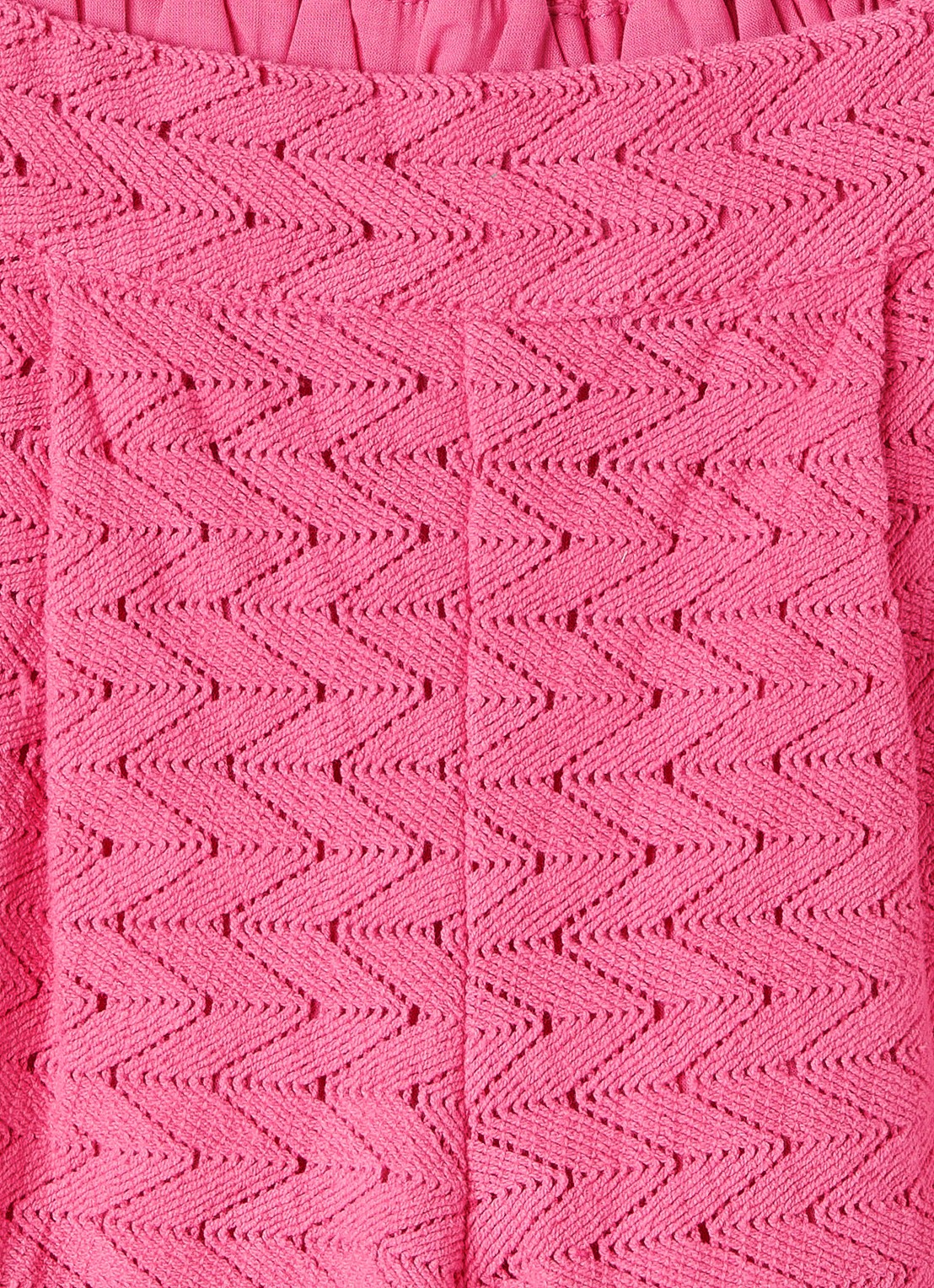 Mini Rodini Straight fit broek met structuur - detail donkerroze