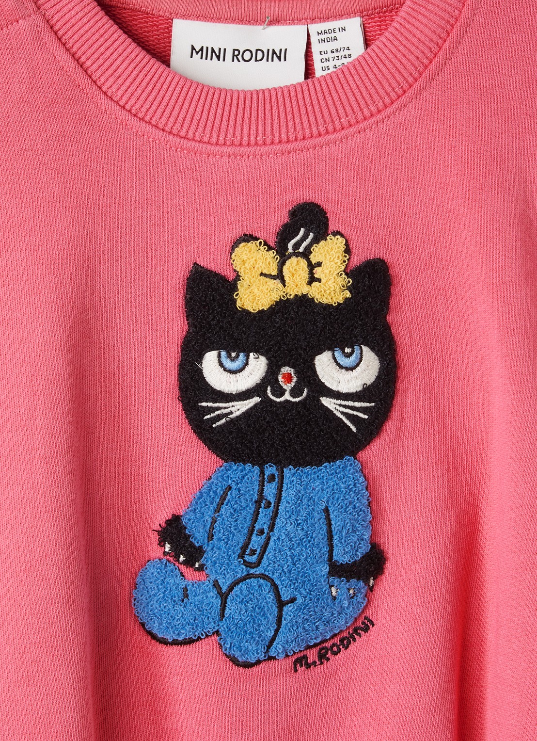Mini Rodini Sweater met borduring - detail 3 roze
