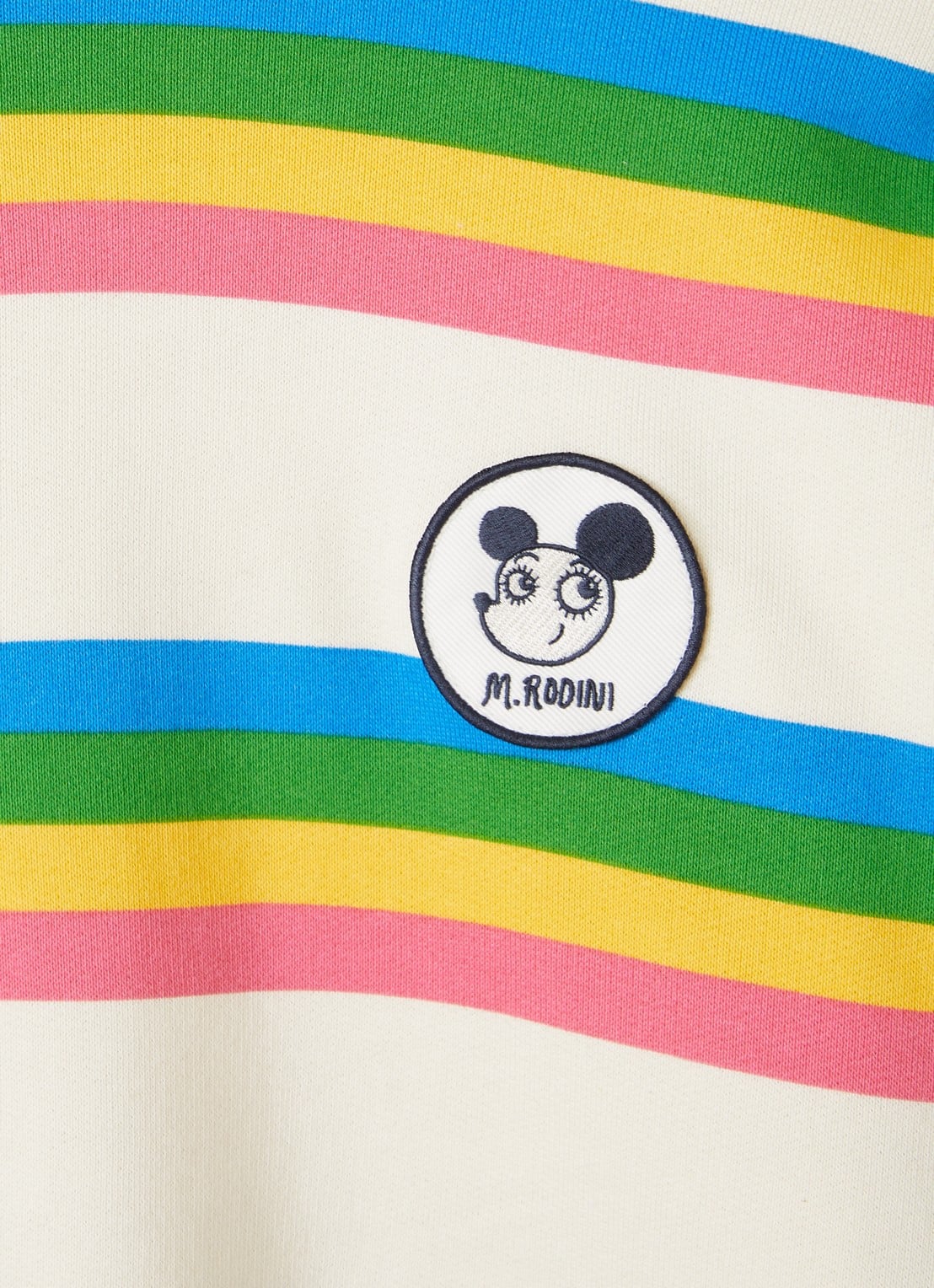 Mini Rodini Sweater met streepprint - detail multicolor