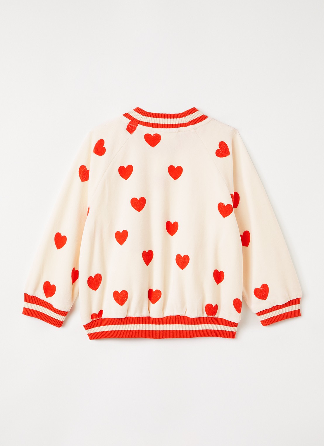 Mini Rodini Sweatvest met print - achterkant gebroken wit