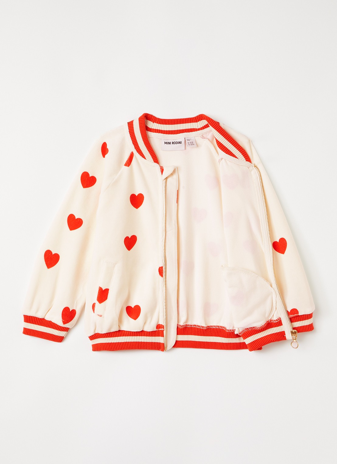 Mini Rodini Sweatvest met print - detail 4 gebroken wit