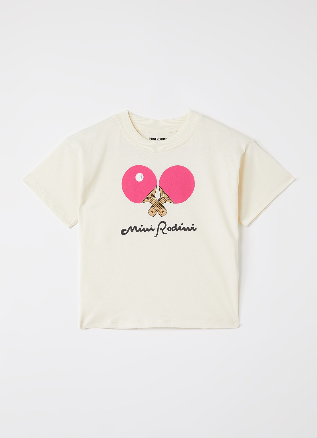 Mini Rodini T-shirt met logoprint - voorkant wit