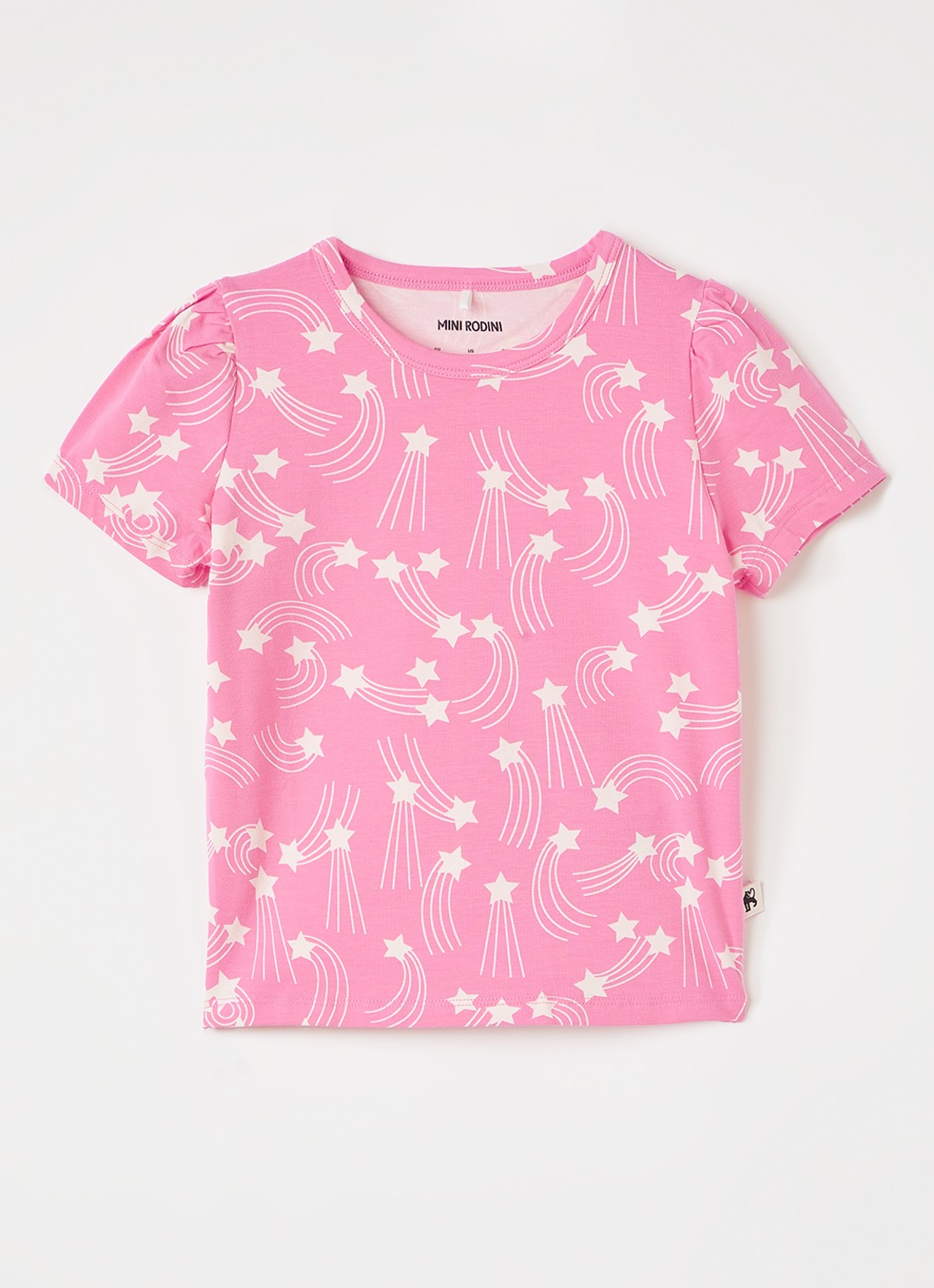 Mini Rodini T-shirt met print  - voorkant 3 roze