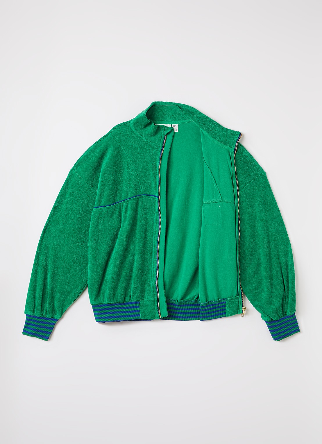 Mini Rodini Table Tennis sweatvest van badstof - voorkant 2 groen