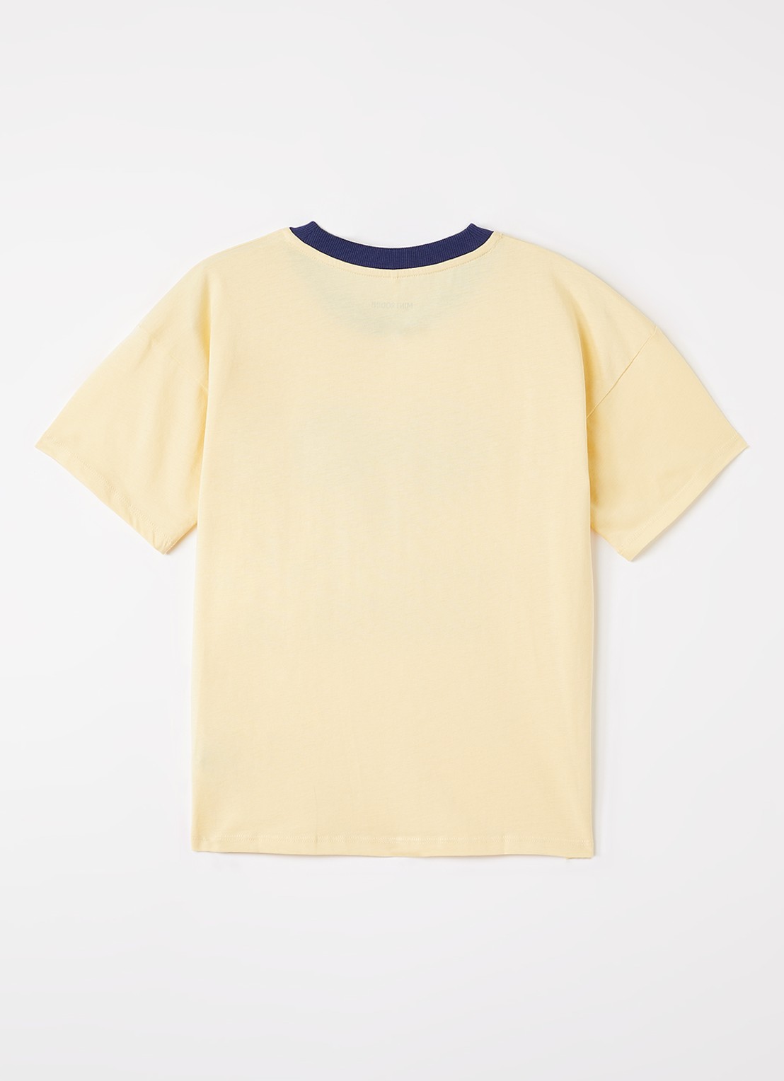 Mini Rodini Table Tennis T-shirt met logoprint - voorkant lichtgeel