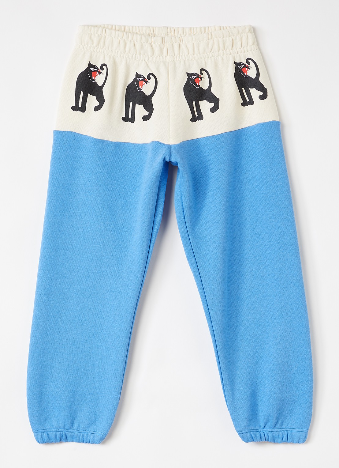 Mini Rodini Tapered fit joggingbroek met print - voorkant 2 donkerblauw