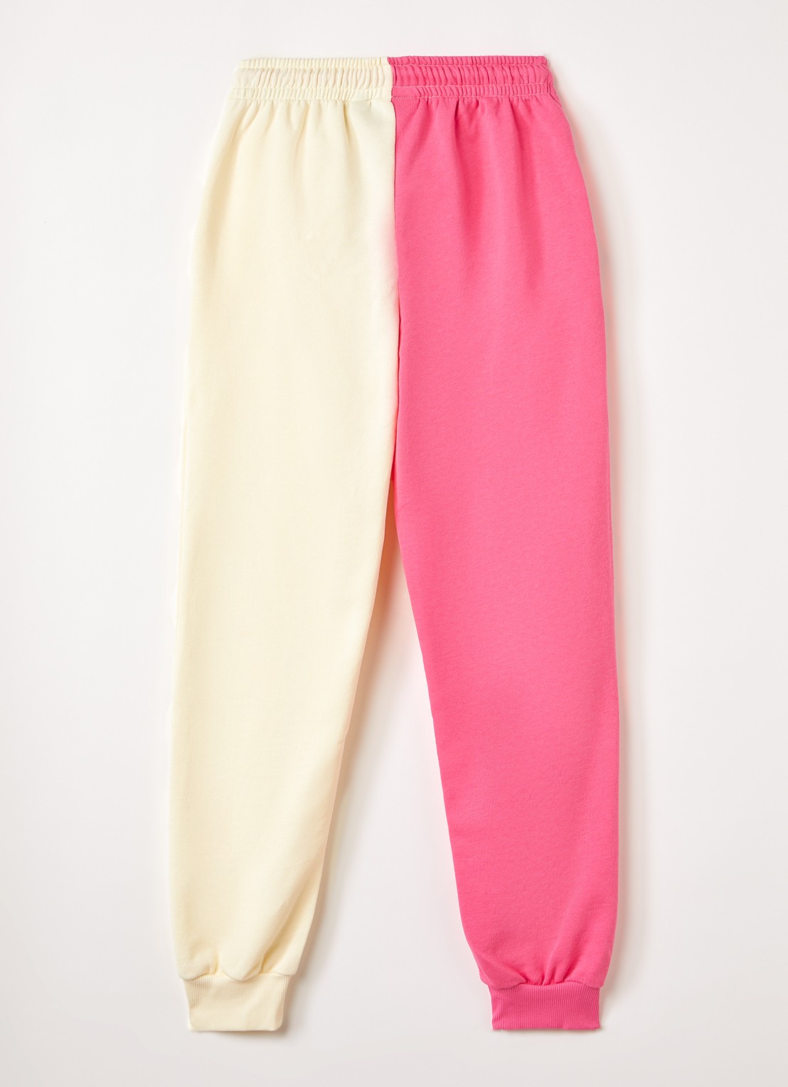 Mini Rodini Travel Agency tapered fit joggingbroek met print - voorkant 2 roze