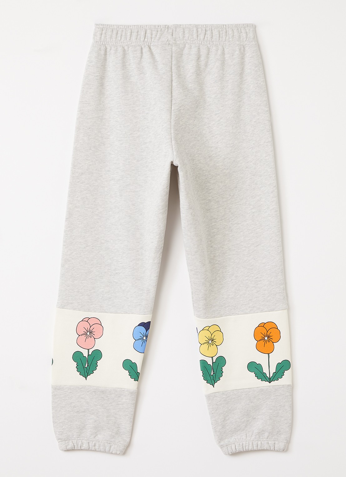 Mini Rodini Violas regular fit joggingbroek met print - voorkant 3 grijsmele