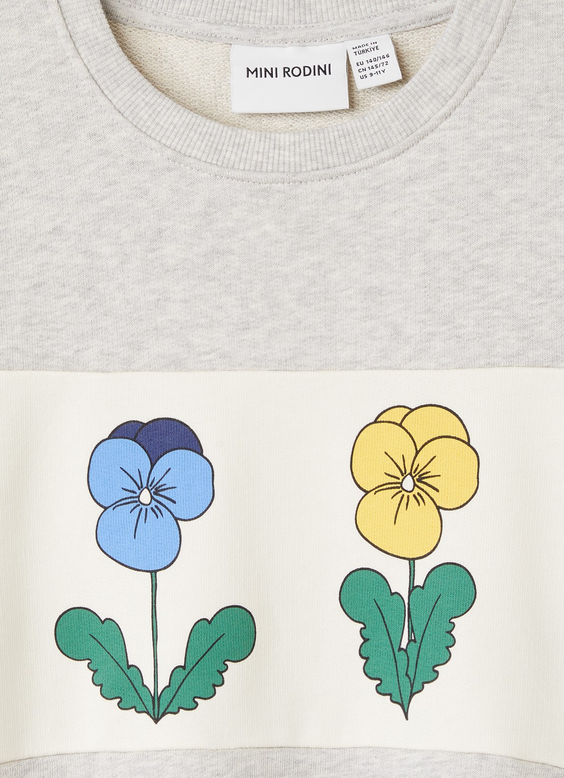 Mini Rodini Violas sweater met print - detail 3 grijsmele