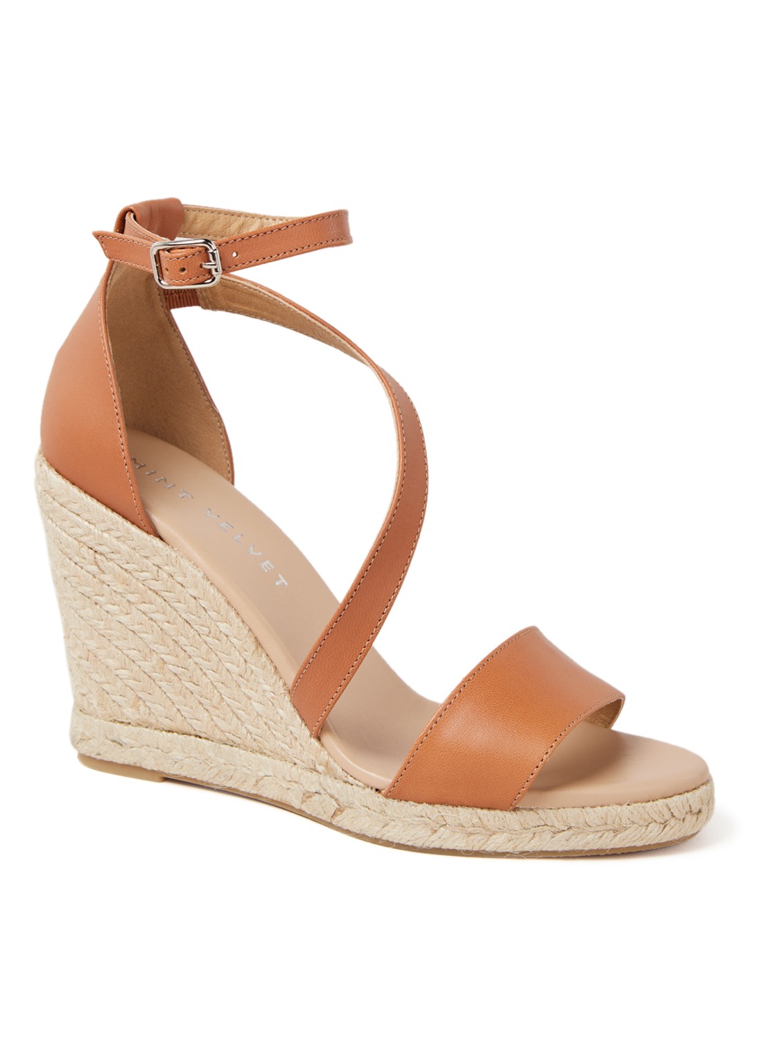 Mint Velvet Daisy sleehak van geitenleer - voorkant bruin