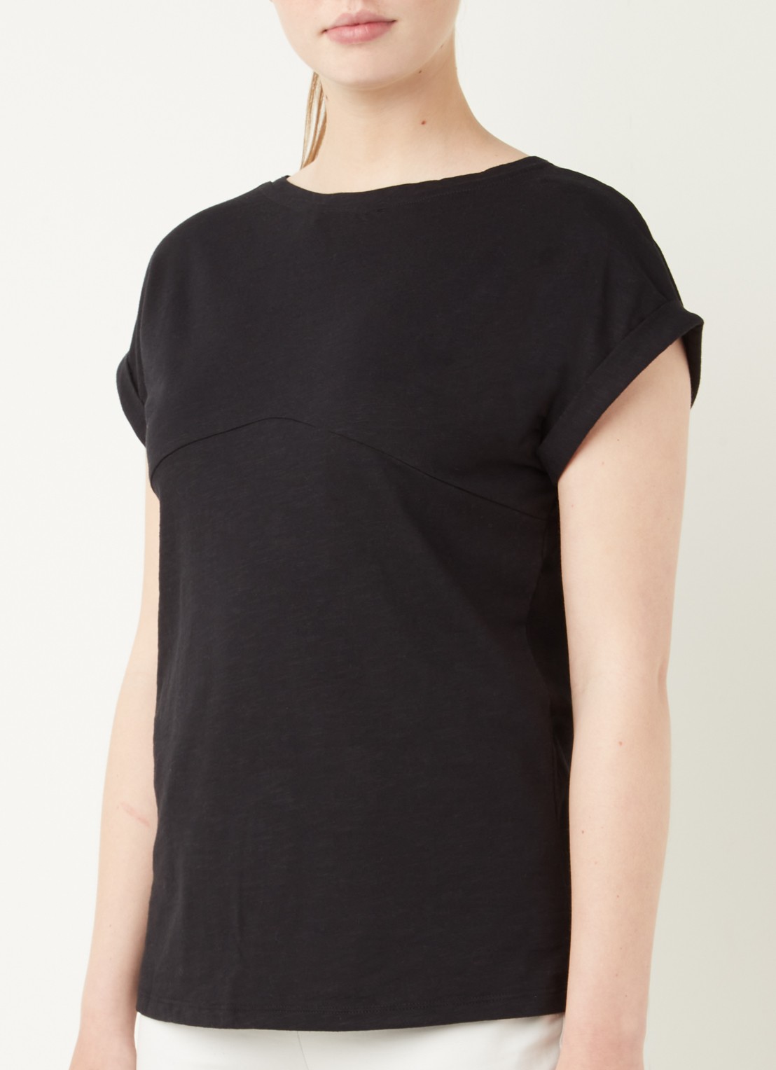 Mint Velvet T-shirt met print en glitter - detail 4 zwart