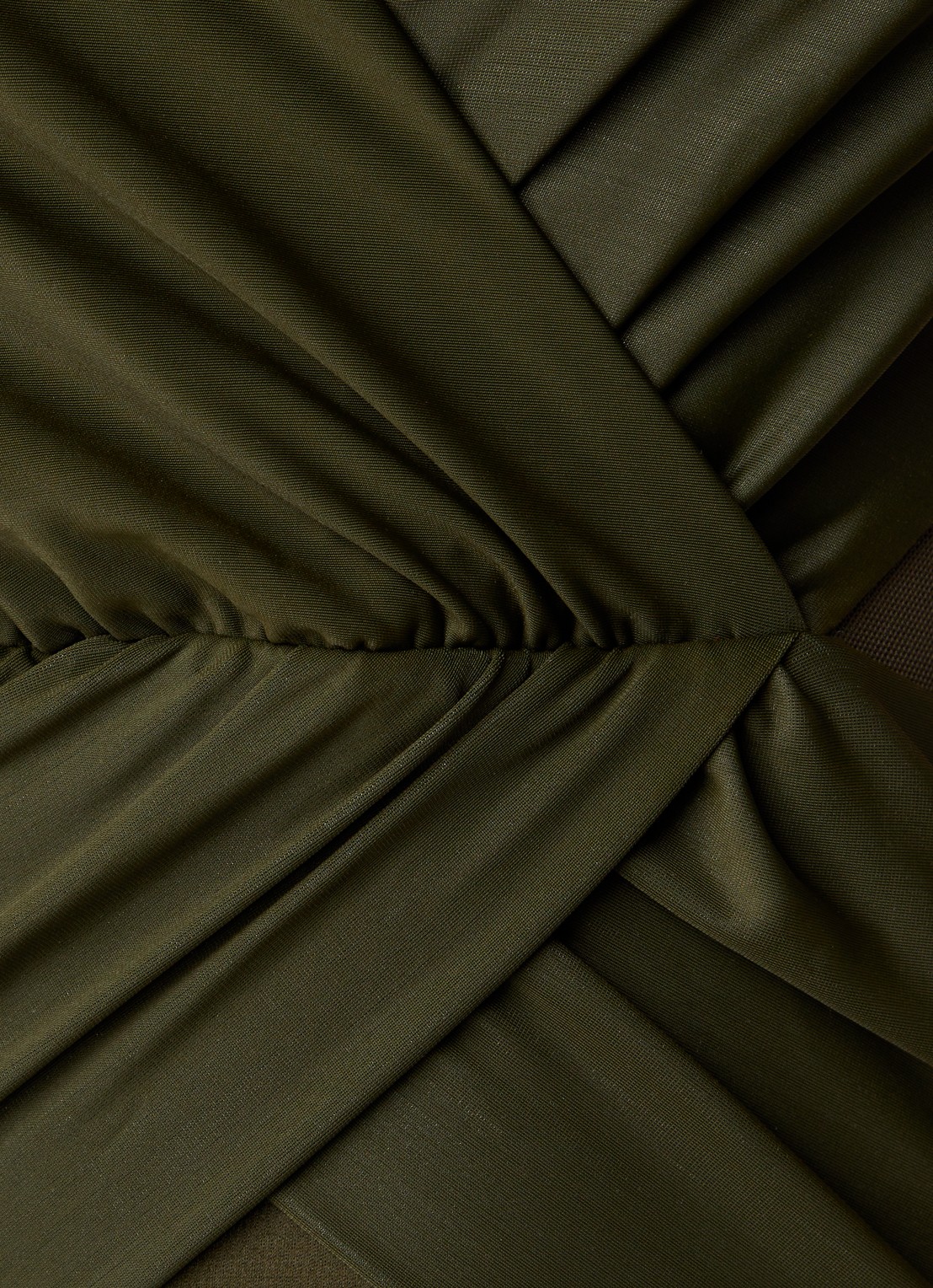 Miraclesuit Solid Ibiza corrigerend plunge badpak met plooidetail  - detail 2 legergroen