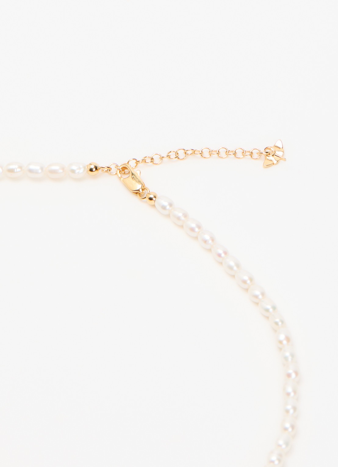 Missoma Harris Reed In Good Hands kralenketting verguld - detail 3 goud