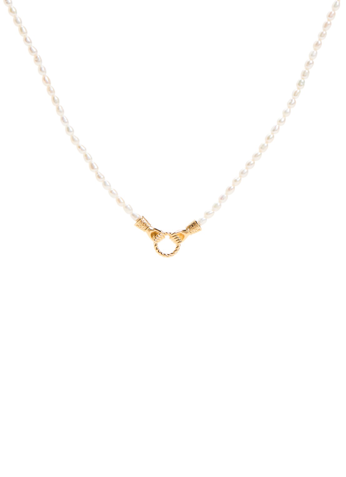 Missoma Harris Reed In Good Hands kralenketting verguld - voorkant goud
