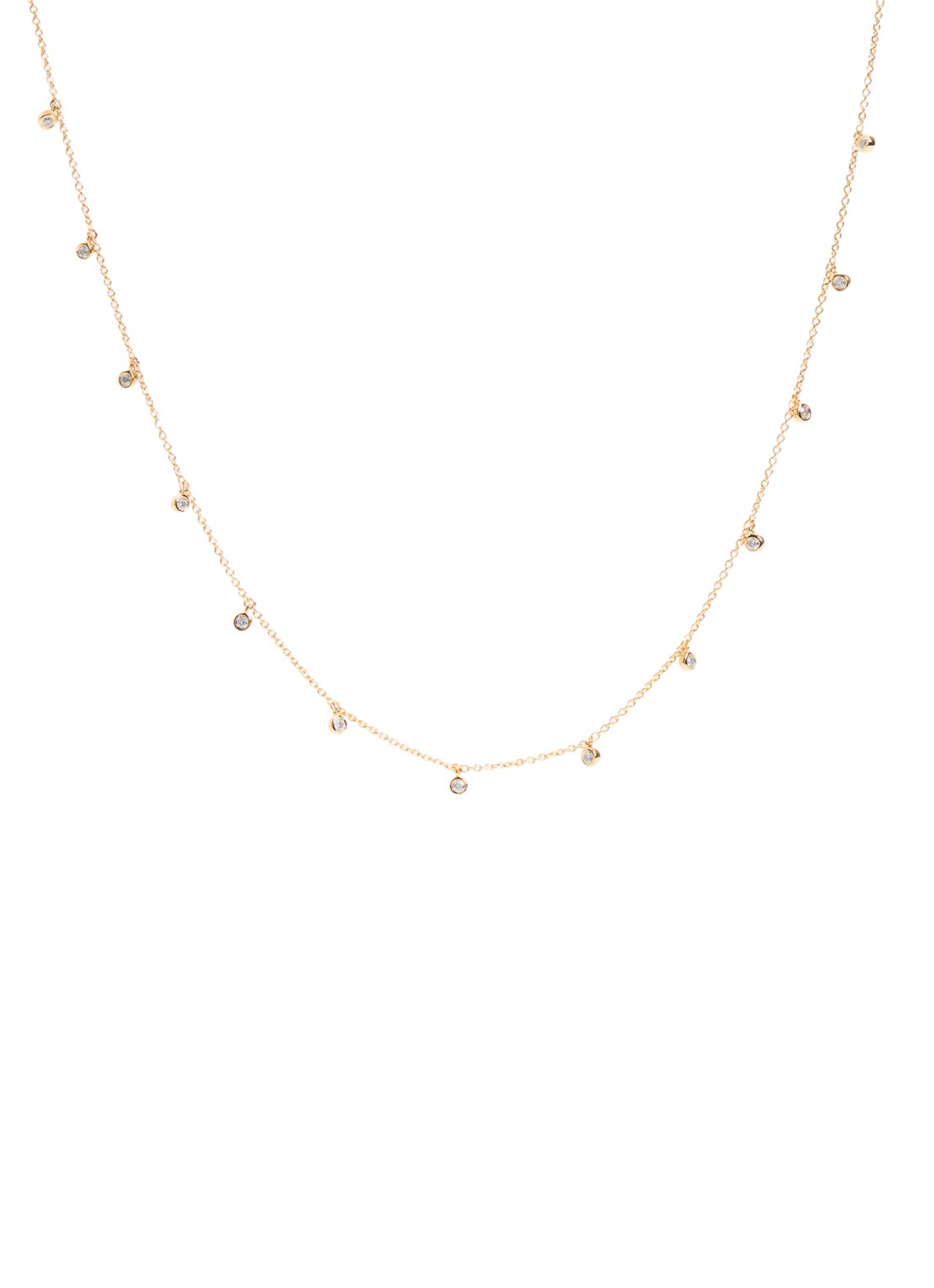 Missoma Interstellar Drop Choker choker verguld - voorkant goud