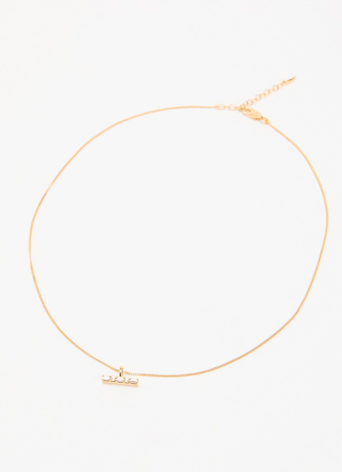 Missoma Lucy Williams T-Bar ketting verguld - detail 2 goud