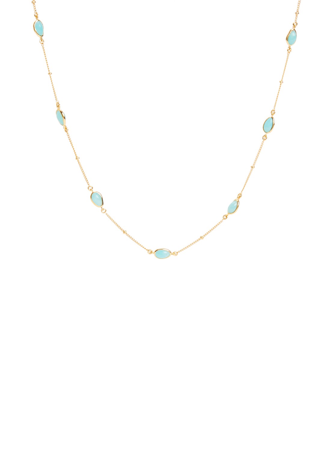 Missoma Magma choker met edelsteen verguld - voorkant 5 goud