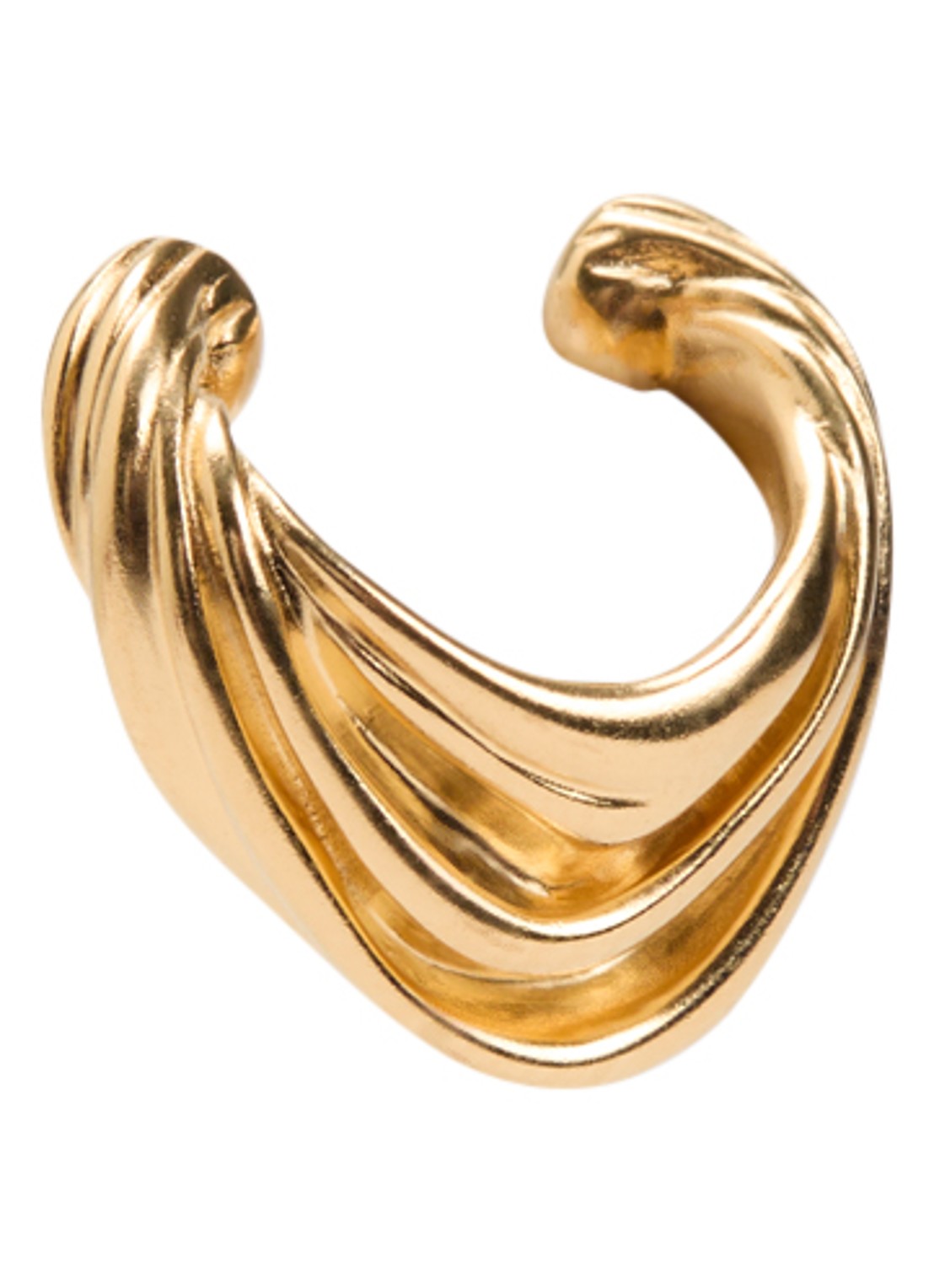 Missoma Markgon ear cuff verguld - voorkant goud