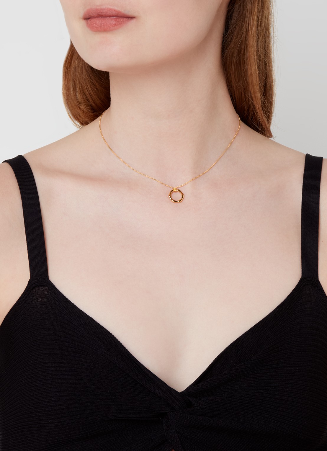 Missoma Mini Molton ketting verguld - voorkant 2 goud