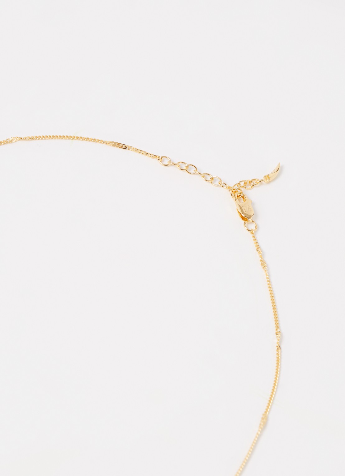 Missoma Mini Rigde Heart ketting verguld - detail 4 goud