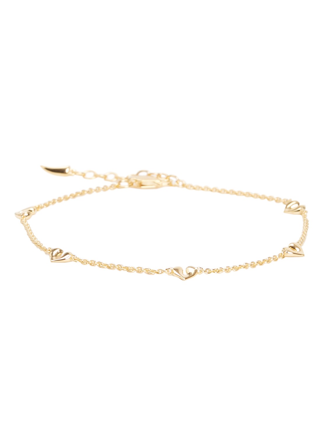 Missoma Molten Heart Mini armband verguld - voorkant 3 goud