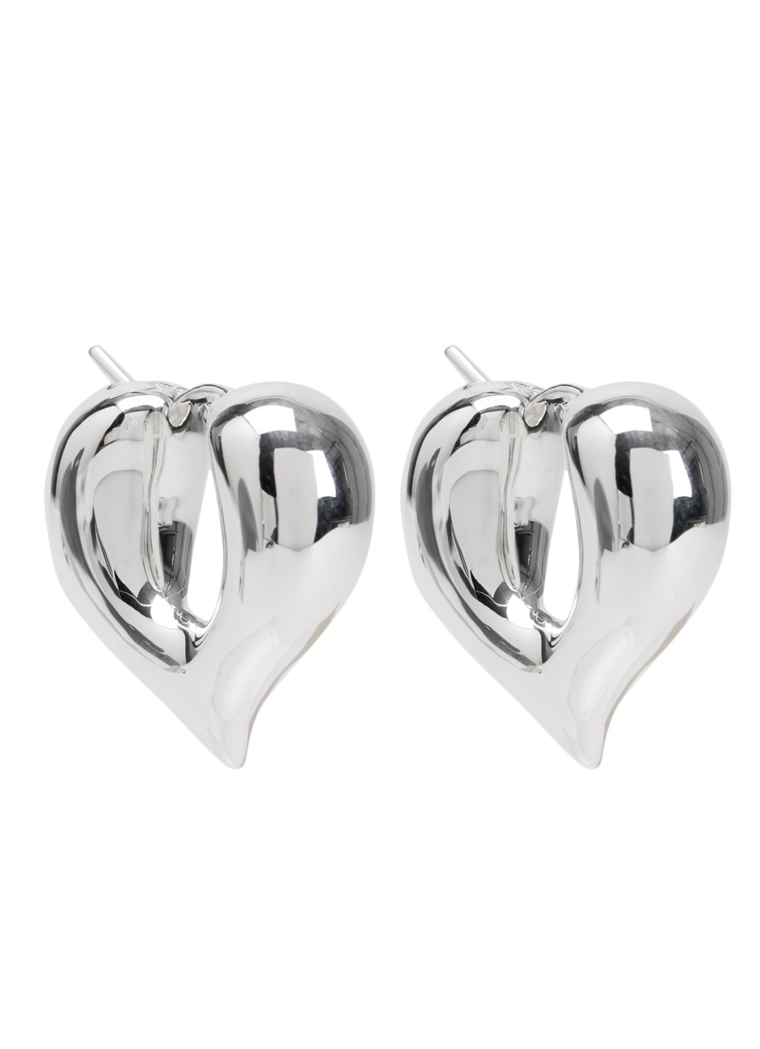 Missoma Molten Heart oorringen - voorkant 3 zilver