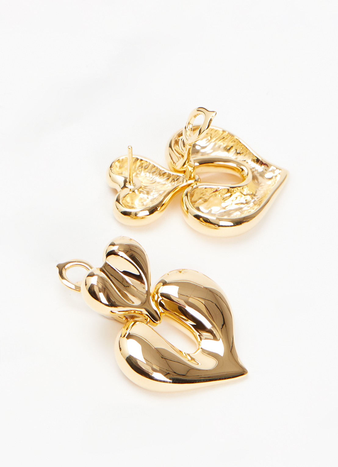 Missoma Molten Heart Statement oorstekers verguld - detail 3 goud