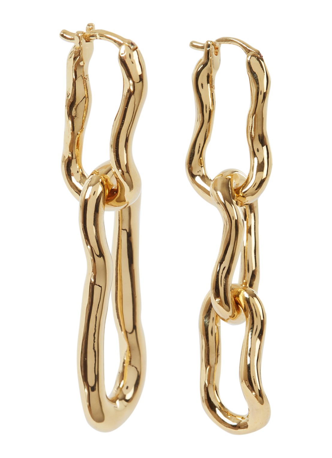 Missoma Molten Ovate oorringen verguld - voorkant 2 goud