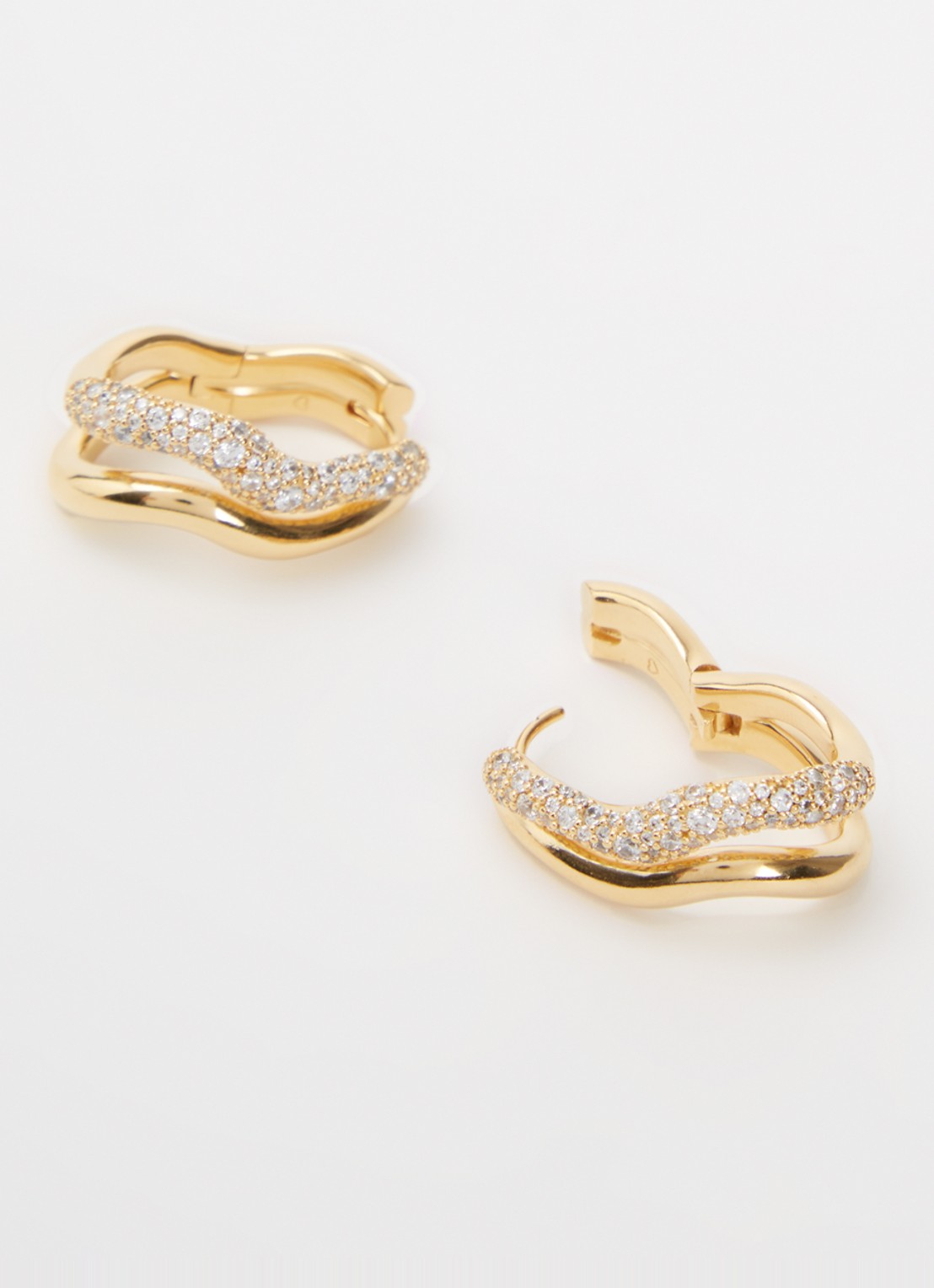 Missoma Molten Snow Medium verguld met zirkonia - detail 3 goud