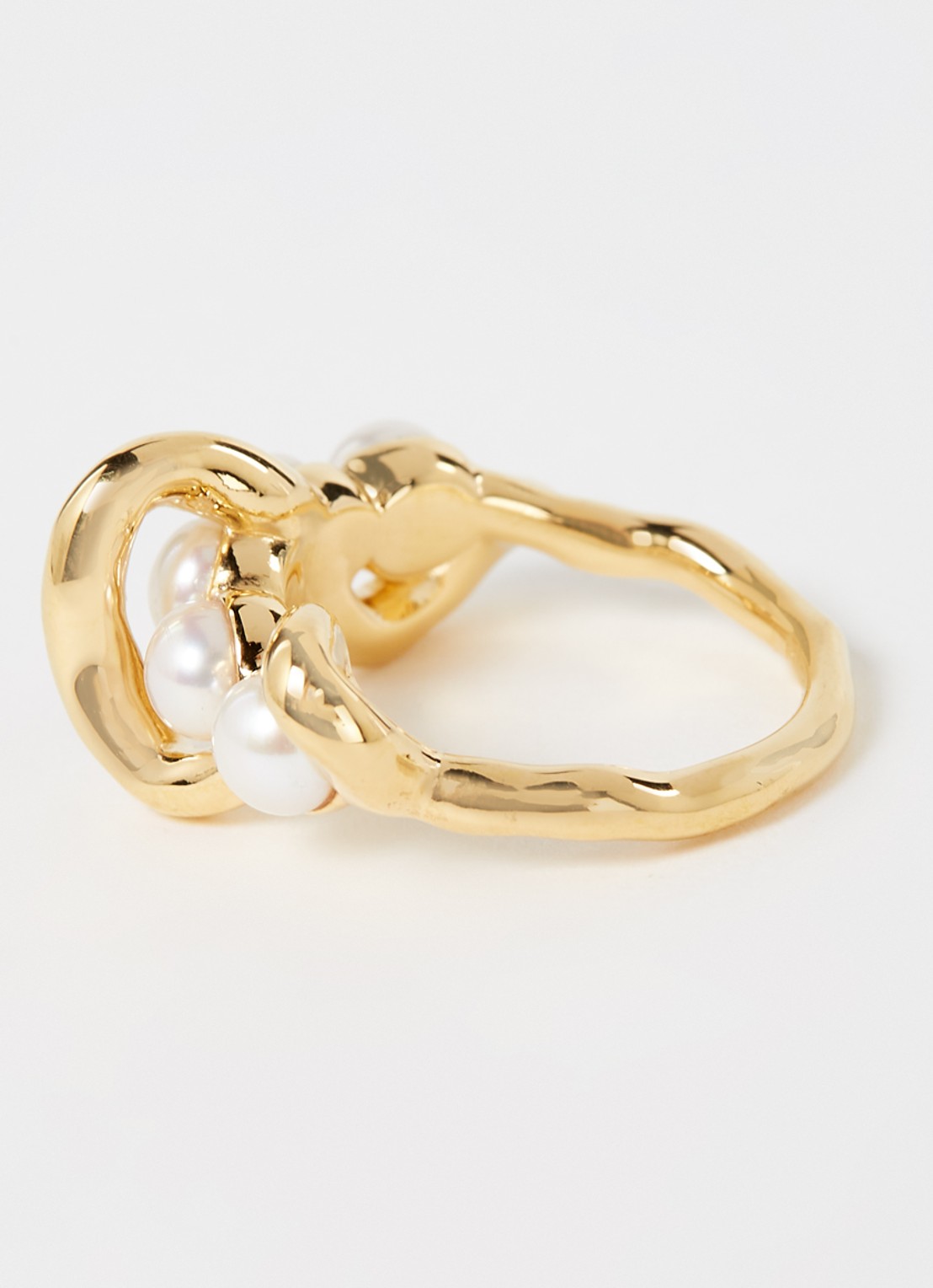 Missoma Molten Twisted ring verguld - detail goud