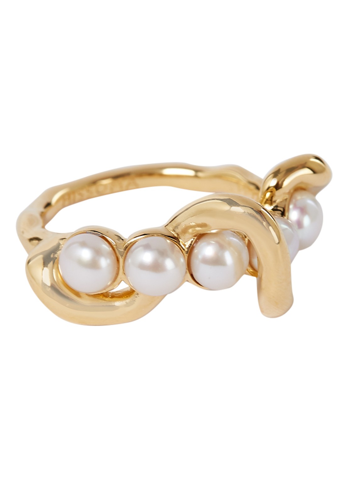 Missoma Molten Twisted ring verguld - voorkant 2 goud