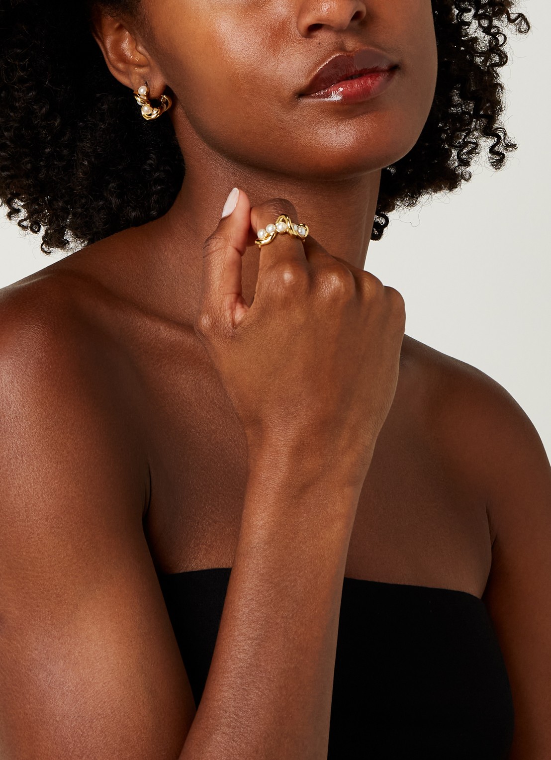 Missoma Molten Twisted ring verguld - voorkant 3 goud