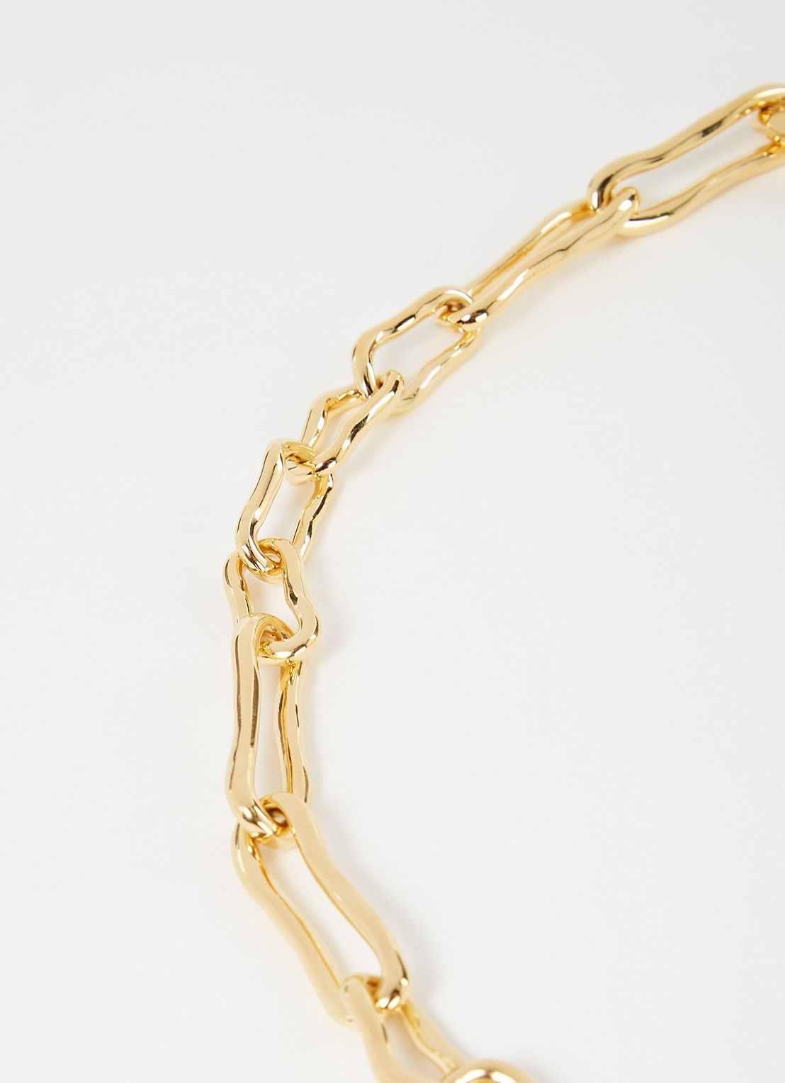 Missoma Molten Twisted schakelketting verguld - detail 4 goud
