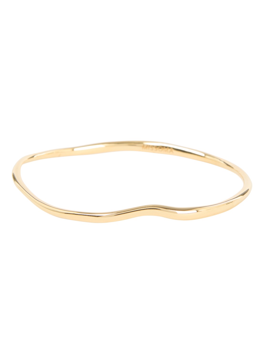 Missoma Molton Ripple bangle verguld - voorkant goud
