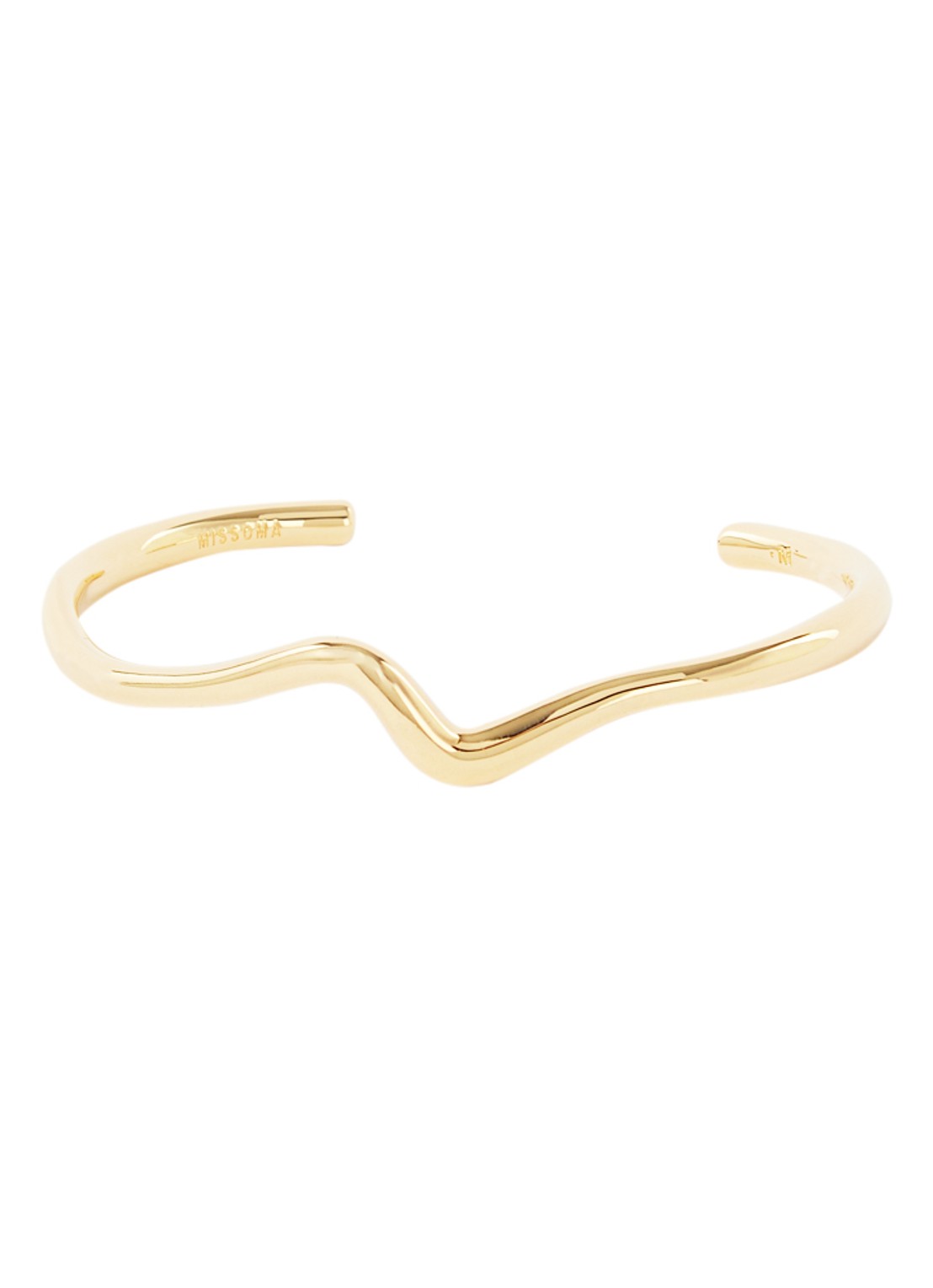 Missoma Molton Wave bangle verguld - voorkant goud