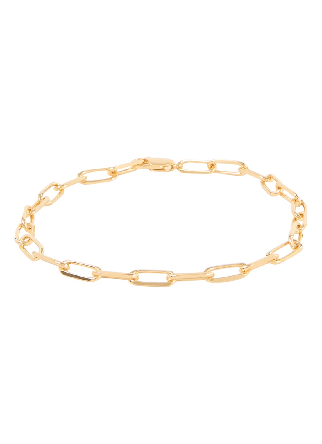 Missoma Paperclip armband verguld - voorkant goud