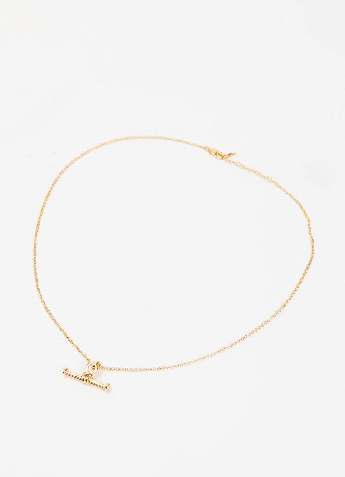 Missoma Ridge T-bar ketting verguld - detail goud