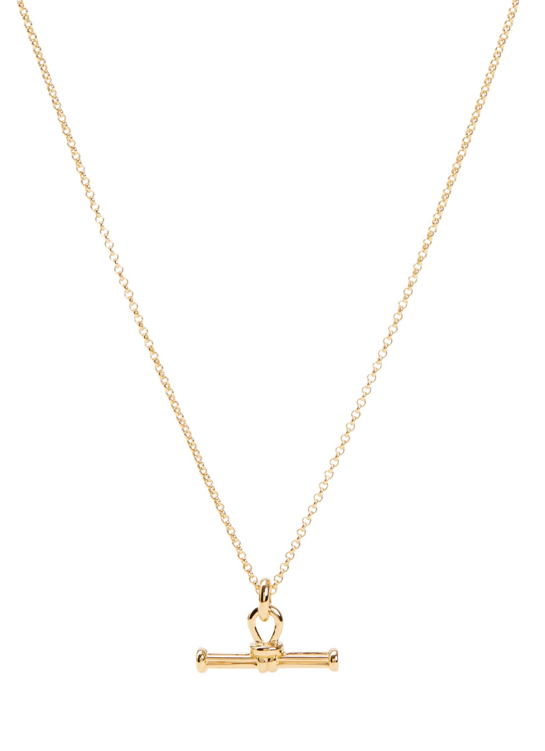 Missoma Ridge T-bar ketting verguld - voorkant 5 goud