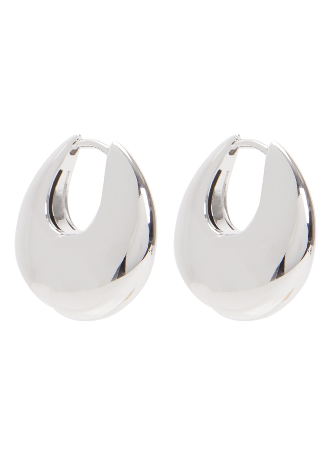 Missoma Sculptural Pebble oorringen - voorkant zilver