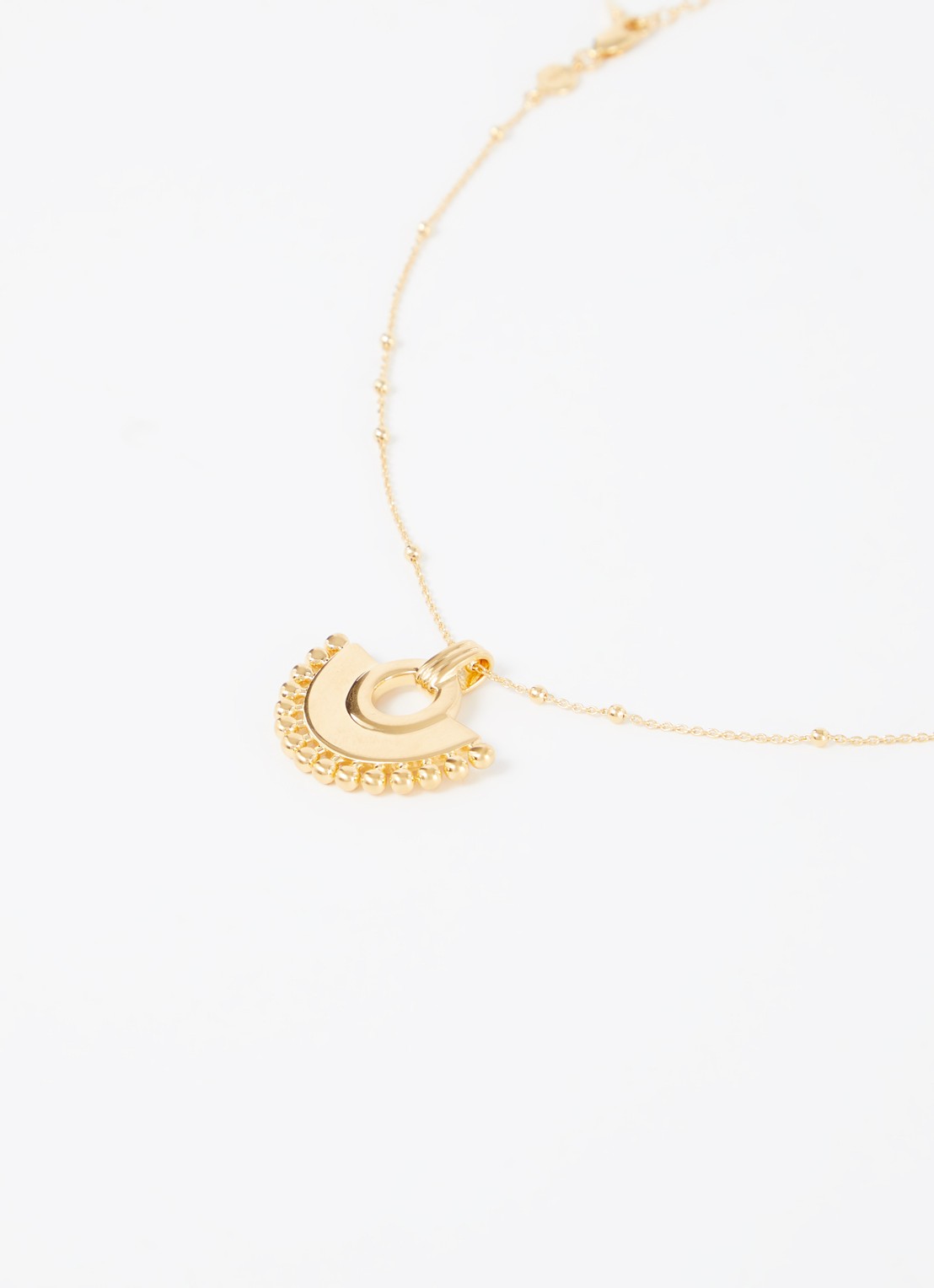 Missoma Zenyu Fan ketting verguld - detail goud
