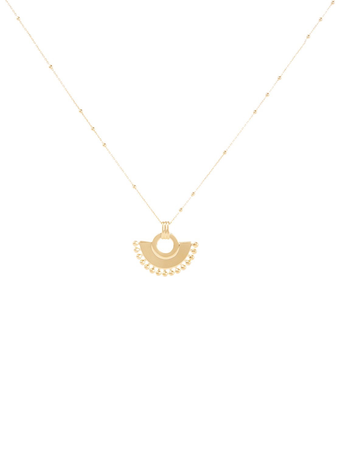 Missoma Zenyu Fan ketting verguld - voorkant 3 goud