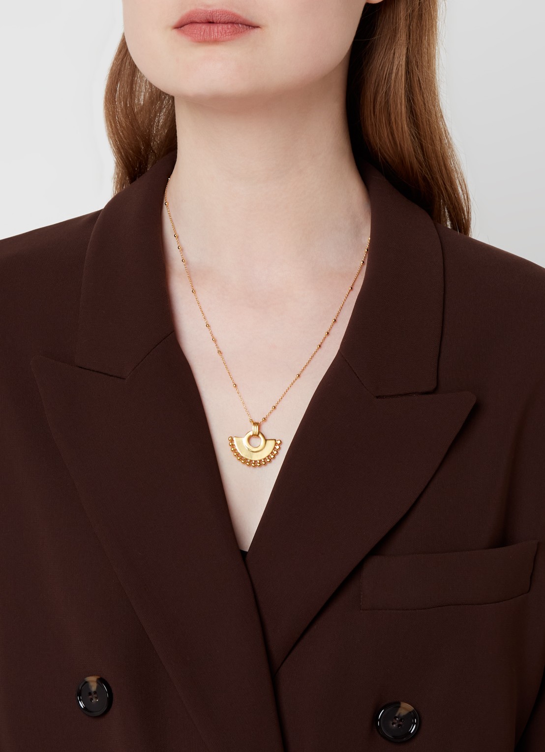 Missoma Zenyu Fan ketting verguld - voorkant 4 goud