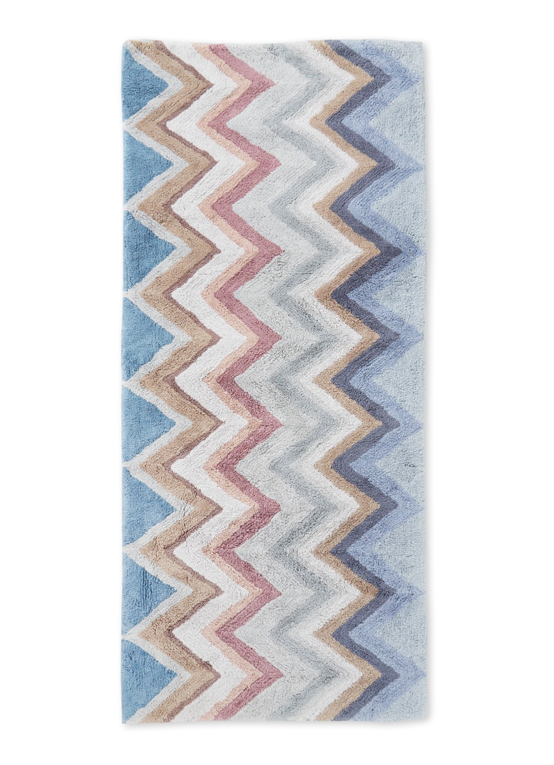 Missoni Amone badmat 70 x 160 cm - voorkant blauwgrijs