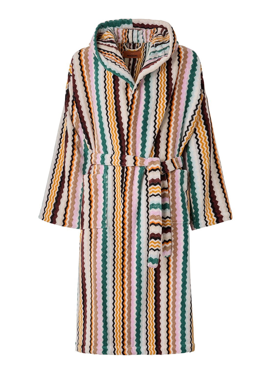Missoni Aura badjas met opgestikte zakken - unisex - voorkant 3 groen