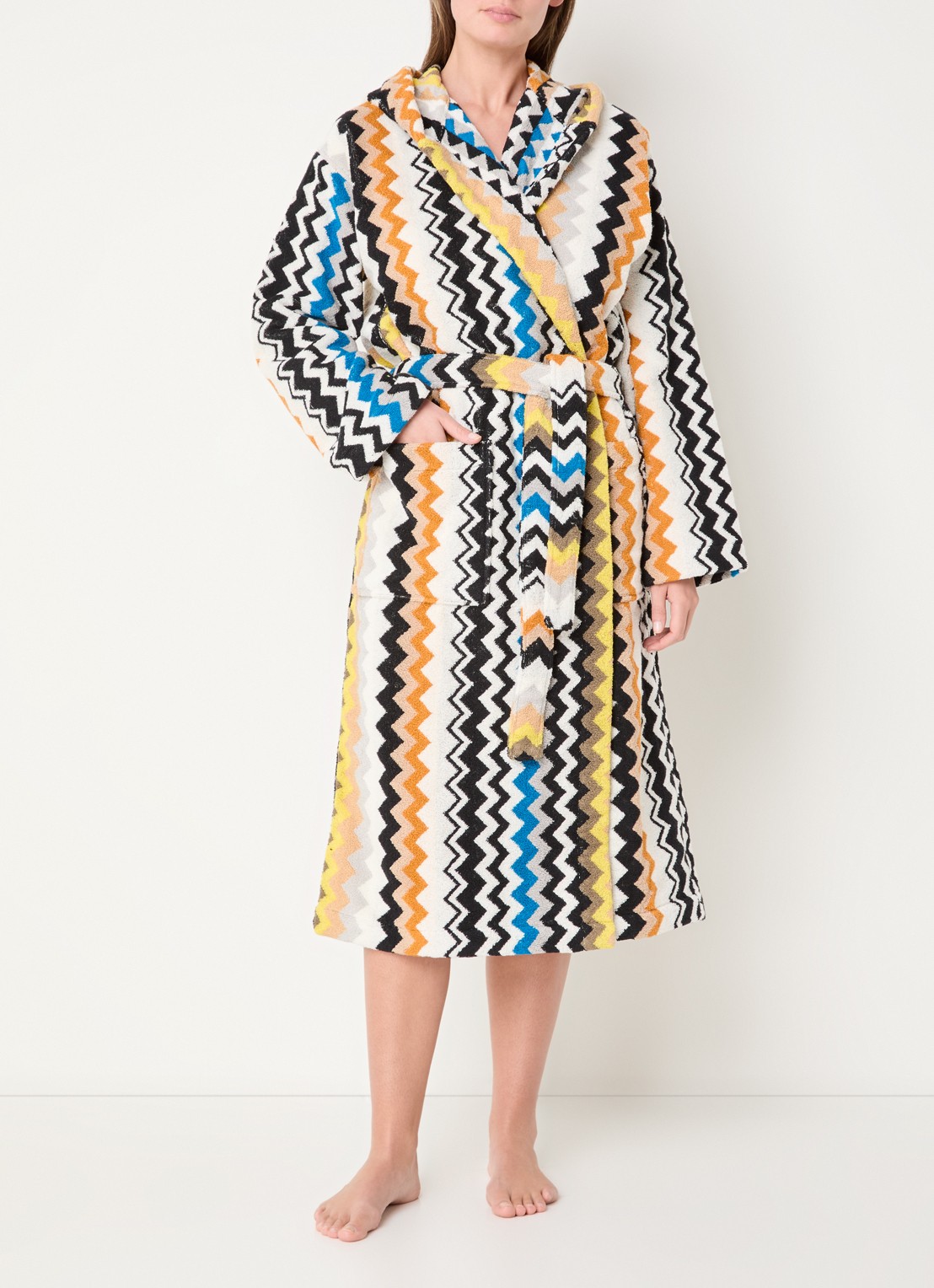 Missoni Badjas van katoen - unisex - detail 2 zwart