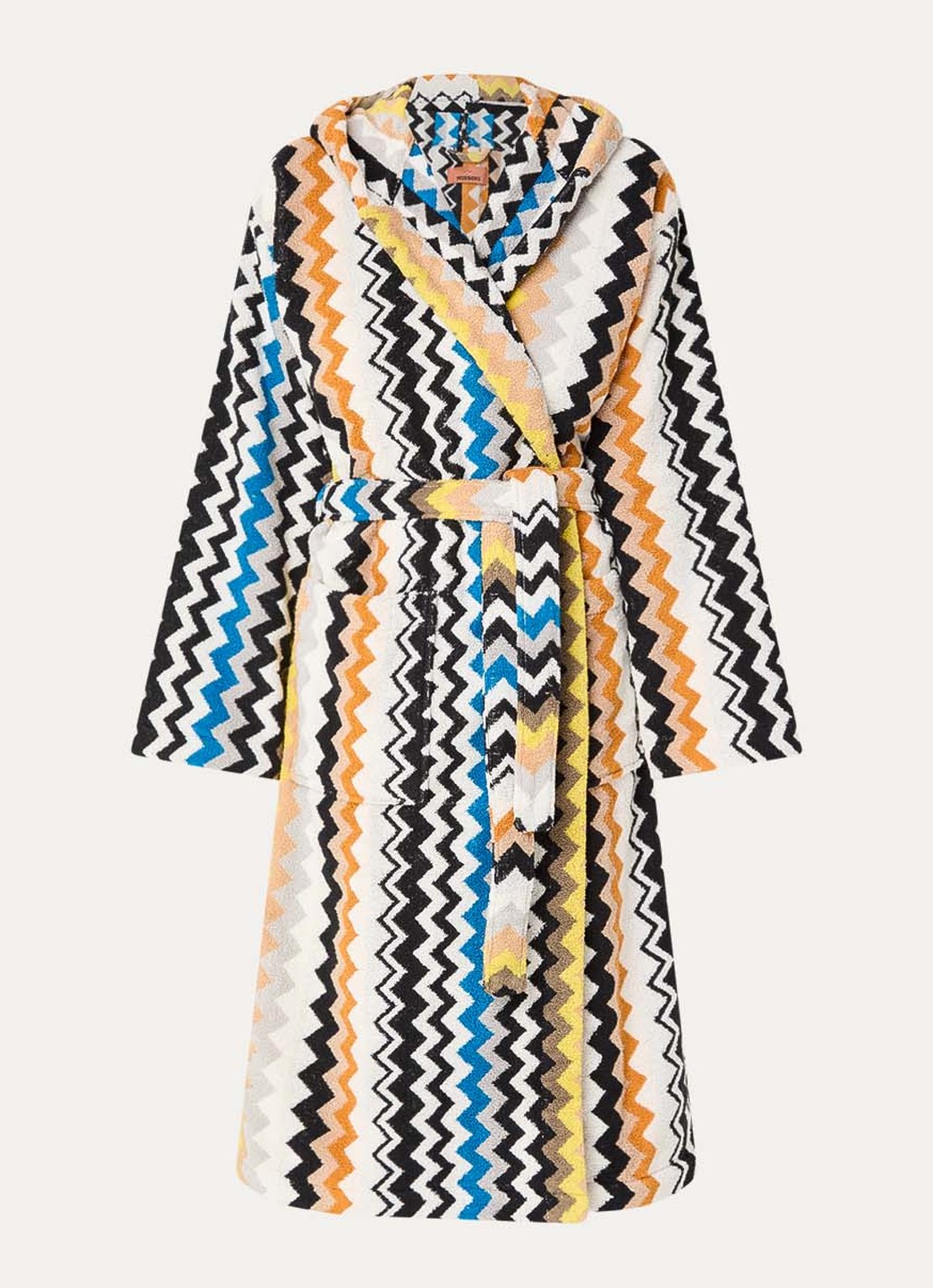 Missoni Badjas van katoen - unisex - voorkant 3 zwart