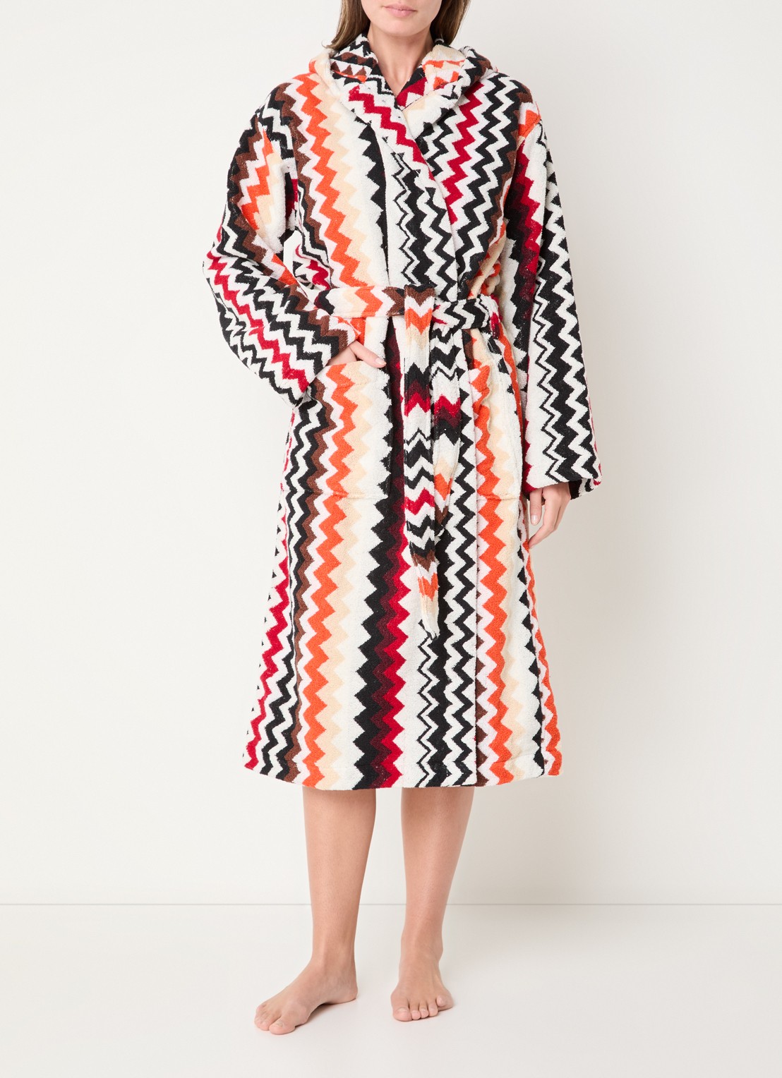 Missoni Badjas van katoen - unisex - detail multicolor